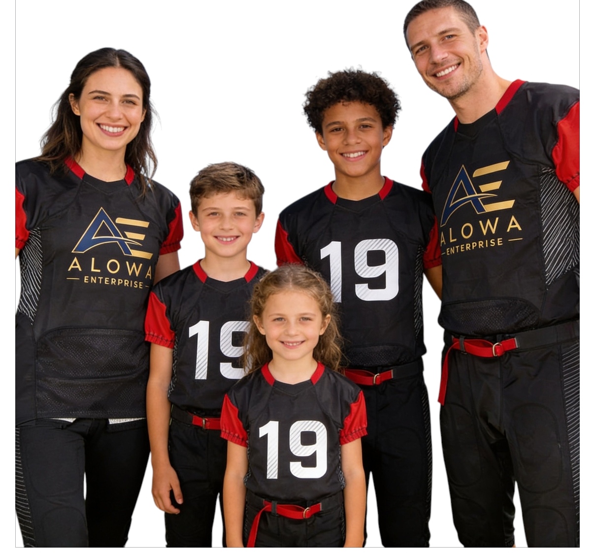 Team in matching uniforms